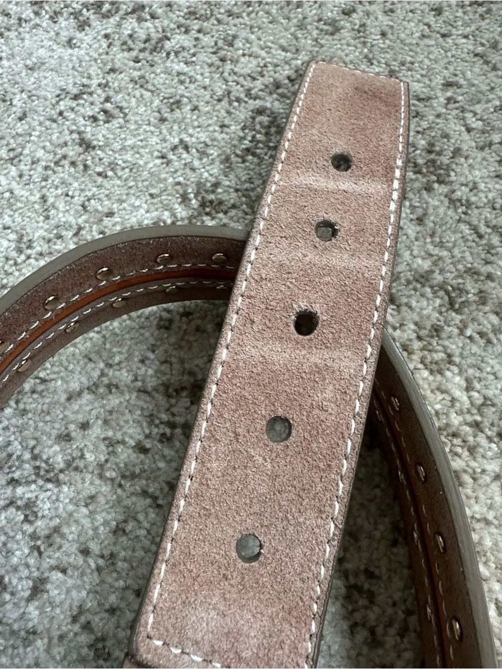 Michael Kors Brown Leather Studded Belt XL
